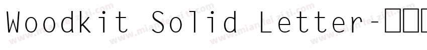 Woodkit Solid Letter字体转换